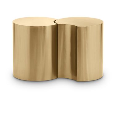 Dimple 2 Piece End Table In Gold