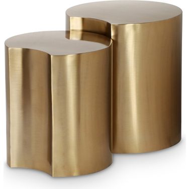 Dimple 2 Piece End Table In Gold