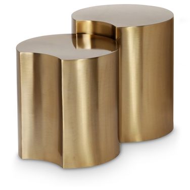 Dimple 2 Piece End Table In Gold