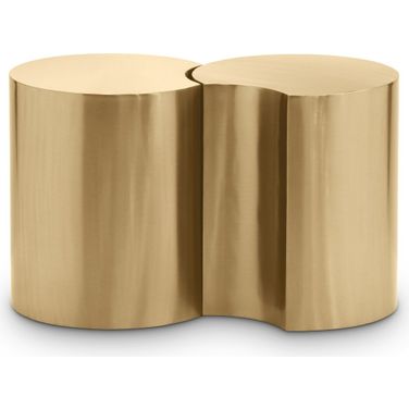 Dimple 2 Piece End Table In Gold