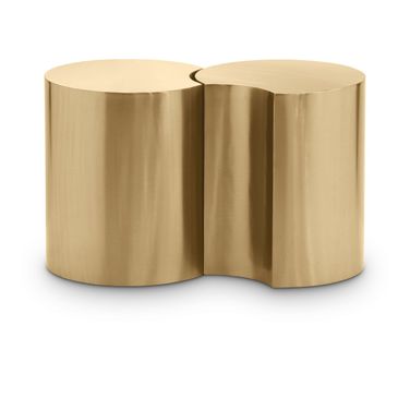 Dimple 2 Piece End Table In Gold
