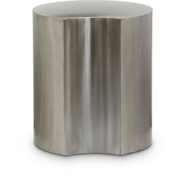 Dimple End Table In Silver