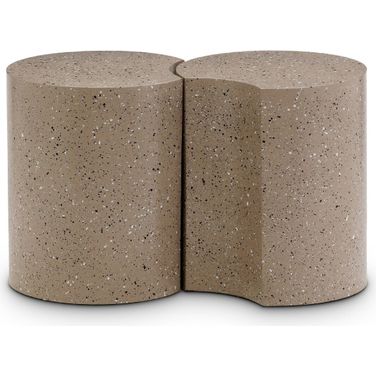 Dimple 2 Piece End Table In Taupe