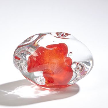 Dimple Large Paperweight In Cinnabar