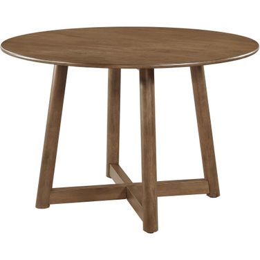Dinah Round Solid Wood Dining Table Walnut