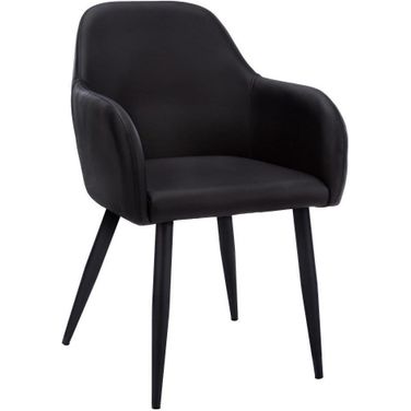 Dining Chair Set Of 2 In Black Leather Look I 1193