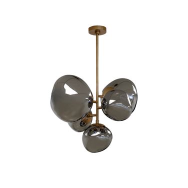 Dionis Pendant Light In Smoked and Brushed Gold