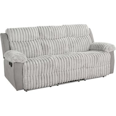 Dionysus Manual Reclining Sofa with USB and LED In Gray