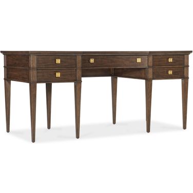 Diplomat Writing Desk In Dark Wood
