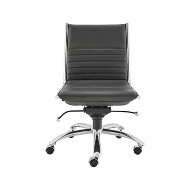 Dirk Armless Low Back Office Chair In Black