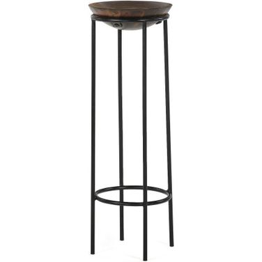 Disc Dark Brown Drink Table