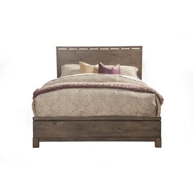 Distressed Wood King Bed Frame In Gray
