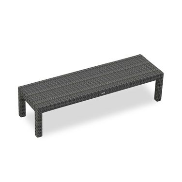 District 3-Seater Dining Bench In Textured Slate