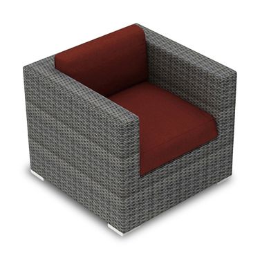 District Club Chair In Canvas Henna and Slate