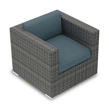 District Club Chair In Cast Lagoon and Slate