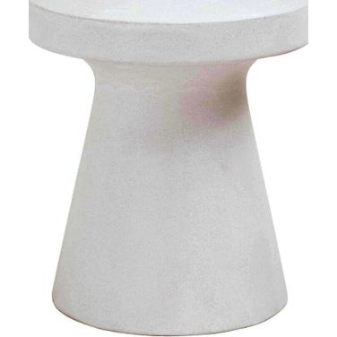 District Tack Accent Table In Ivory Concrete