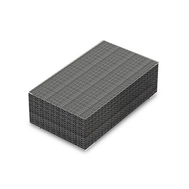 District Long Coffee Table In Textured Slate
