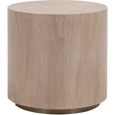 District Roto Large End Table In Natural Gray Oak