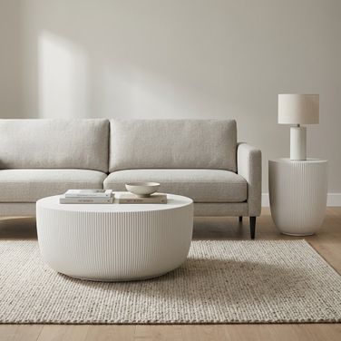 District Occasional Table Set In Ivory