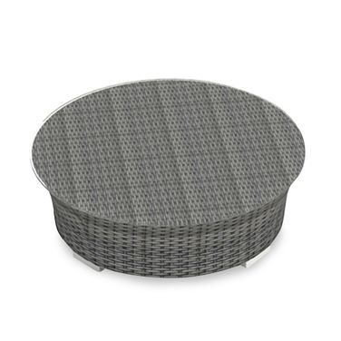 District Round Coffee Table In Textured Slate