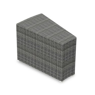 District Wedge End Table In Textured Slate