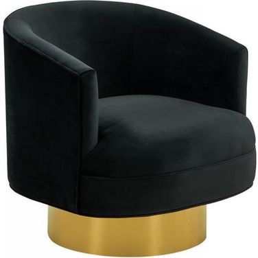 Divani Casa Basalt Modern Black Fabric Accent Chair