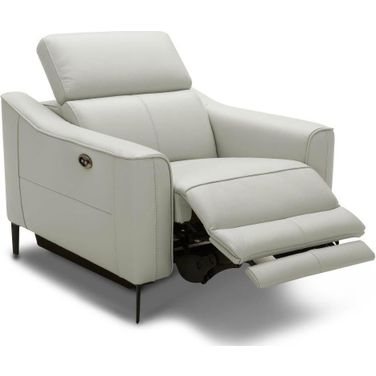 Divani Casa Eden Modern Grey Leather Armchair