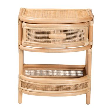 Divitia Rattan 1-Drawer Nightstand In Natural