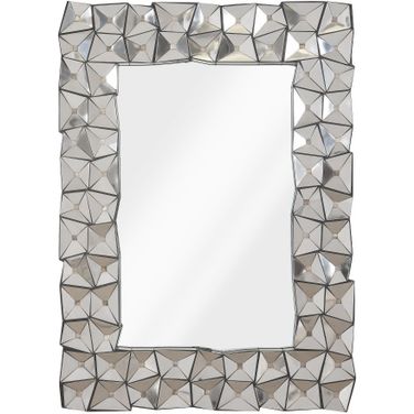 Divot Mirror In Silver