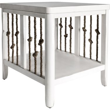 Dockside II White End Table