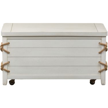 Dockside II White Storage Trunk