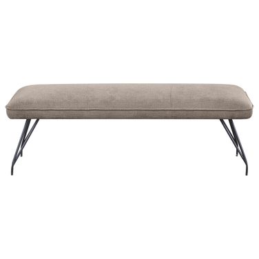 Dodson Fabric Upholstered Dining Bench In Taupe