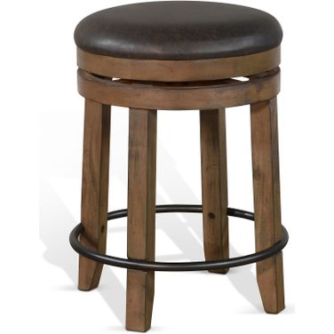 Doe Valley Swivel Counter Stool with Cushion Seat Set of 2 In Buckskin