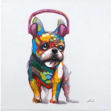 Dog Beats II Wall Art In Multicolor