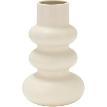 Dol 10 Inch Stacked Spheres Vase In Cotton