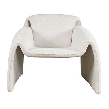 Dolce Bent Angle Upholstered Accent Chair In Natural