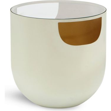 Doma End Table In Cream and Gold