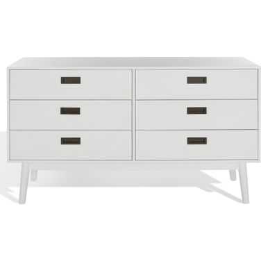 Donald 6 Drawer Dresser In White