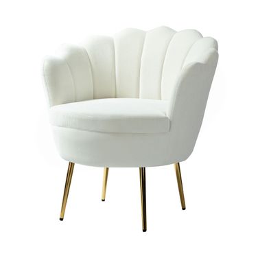 Donata Barrel Chair In Ivory