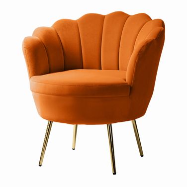 Donata Barrel Chair In Orange