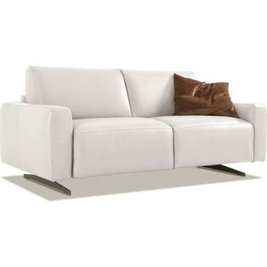 Donna White Chic Leather Full Sofa Sleeper