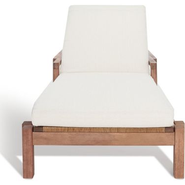Donnamaria Wicker Sun Lounger In Natural and White