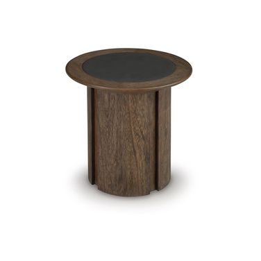 Dontayne End Table In Warm Brown