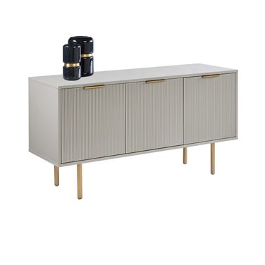Dorada Sideboard In High Gloss Grey and Brushed Gold