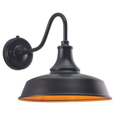 Dorado 12 Inch Outdoor Wall Light In Dark Bronze and Light Gold