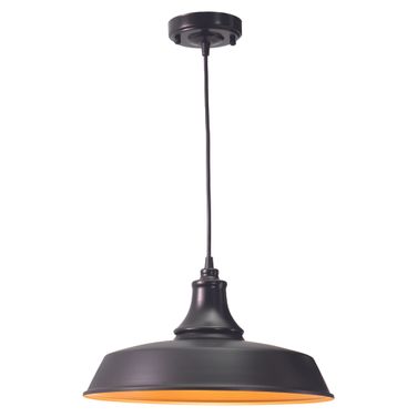 Dorado 15 Inch Outdoor Pendant In Dark Bronze and Light Gold