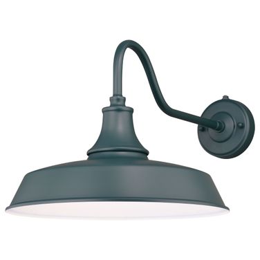Dorado 15 Inch Outdoor Wall Light In Hunter Green and White