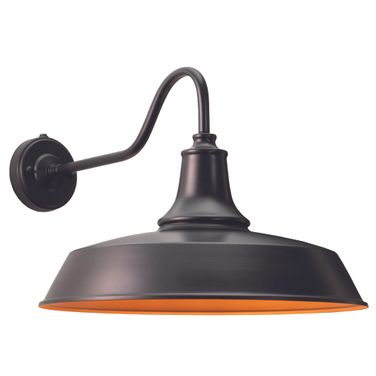 Dorado 18 Inch Outdoor Wall Light In Dark Bronze and Light Gold