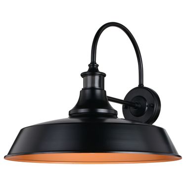 Dorado Dualux 18 Inch Outdoor Motion Sensor Wall Light In Dark Bronze and Light Gold