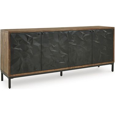 Dorannby Accent Cabinet In Black and Brown